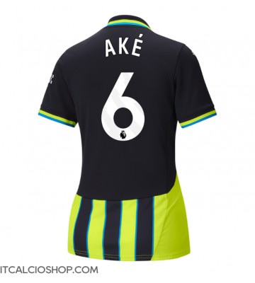 Manchester City Nathan Ake #6 Seconda Maglia Femmina 2024-25 Manica Corta